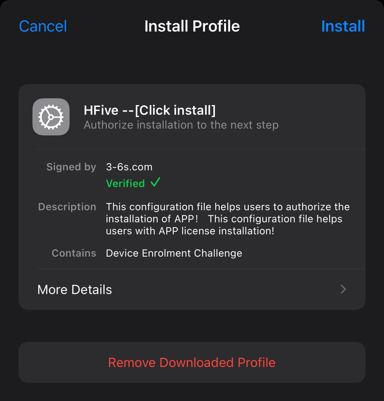 HFIVE5 IOS Step 3